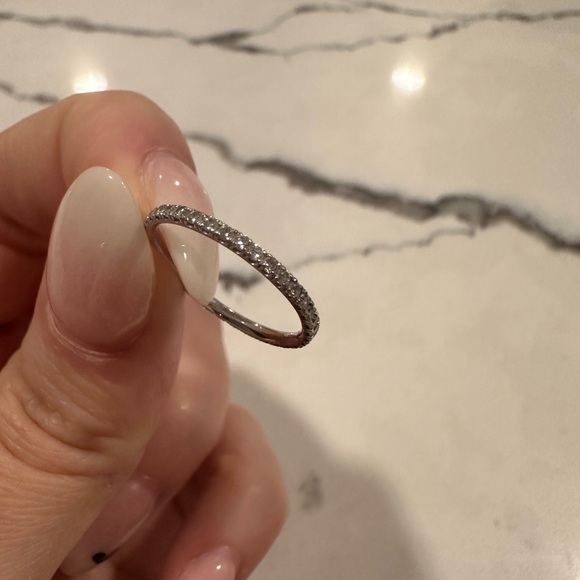 Brand New 14K White Gold Diamond Eternity Band - Picture 2 of 3